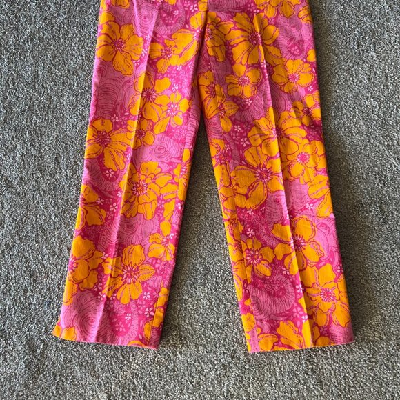 Vintage Lilly Pulitzer capri pants womens 6 pink orange elephant tropical y2k - Picture 6 of 16